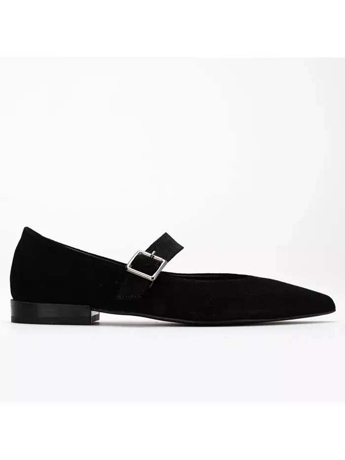 Кожаные балетки Mary Jane Willow Forever & Always Shoes — изображение 3 из 5, черный