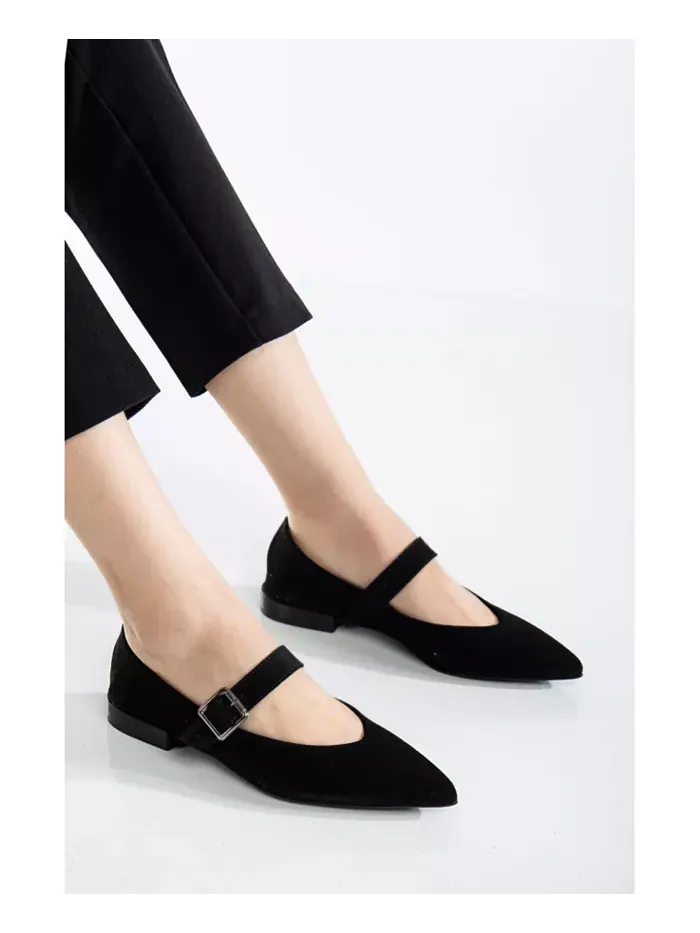 Кожаные балетки Mary Jane Willow Forever & Always Shoes — изображение 4 из 5, черный