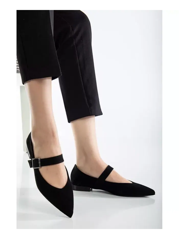 Кожаные балетки Mary Jane Willow Forever & Always Shoes — изображение 5 из 5, черный