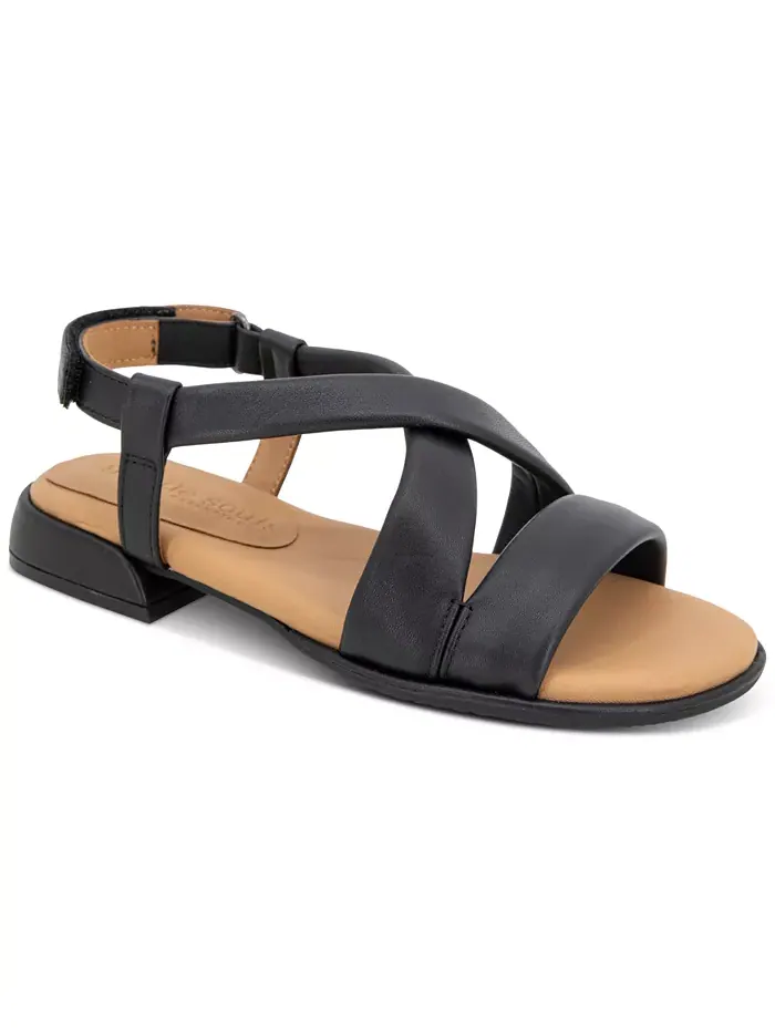 Женские сандалии на плоской подошве Heather Crisscross Gentle Souls — изображение 1 из 5, черный