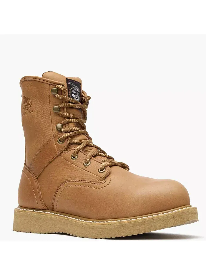 Мужские рабочие ботинки со стальным носком Wedge Georgia Boot — коричневый