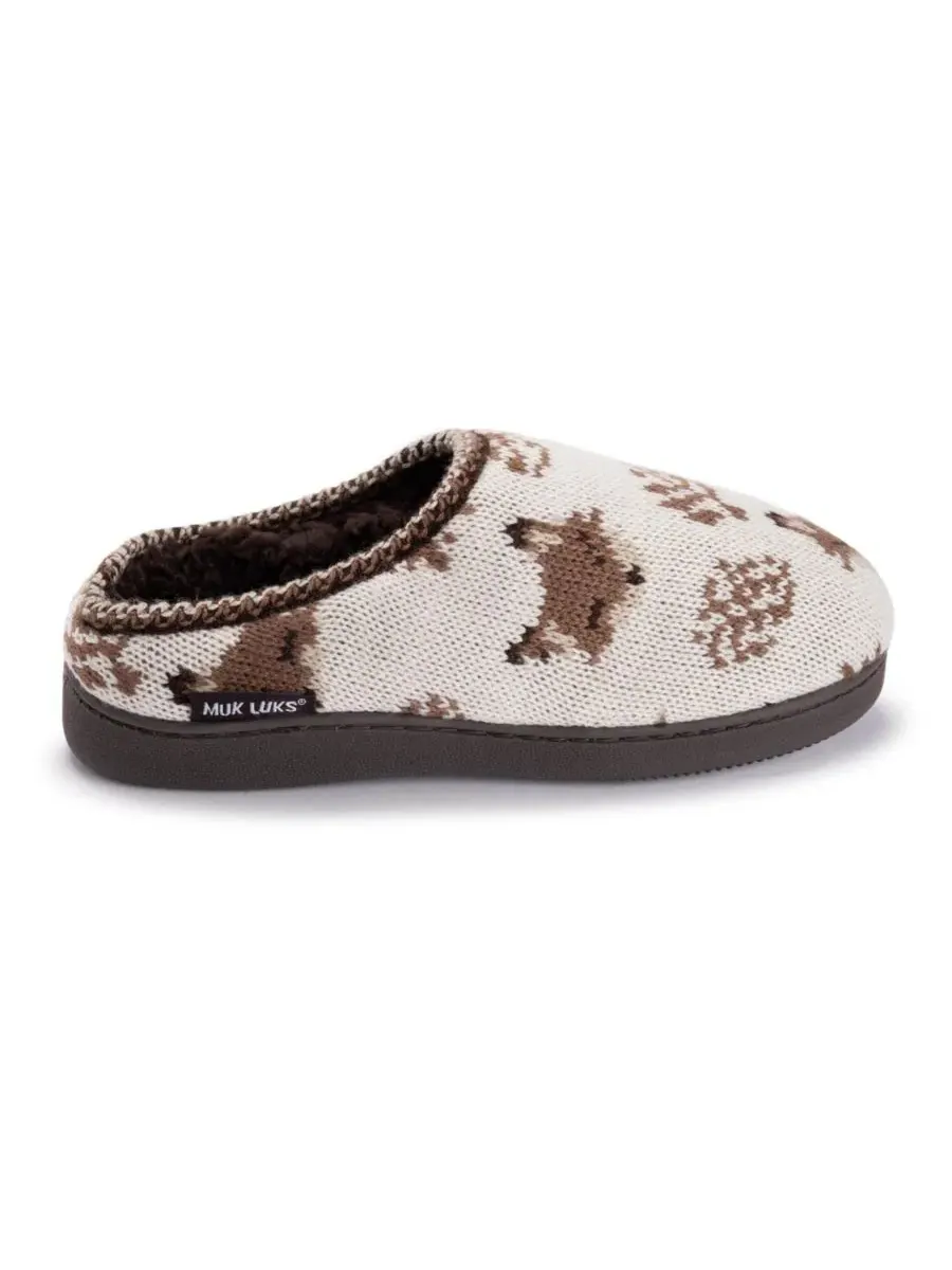 Женские тапочки-клоги Brook с начесом MUK LUKS — изображение 7 из 9, белый