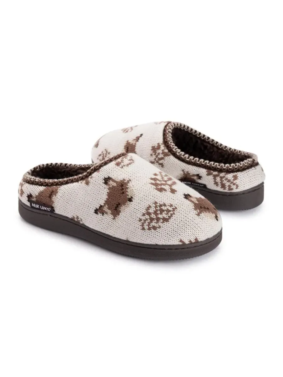 Женские тапочки-клоги Brook с начесом MUK LUKS — изображение 9 из 9, белый