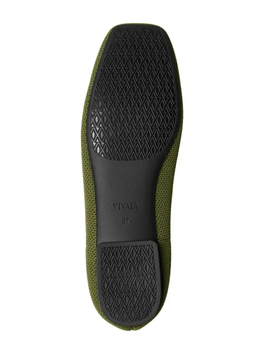 Женские лоферы Silvie Square-Toe Icon с квадратным носком VIVAIA — изображение 5 из 5, оливковый