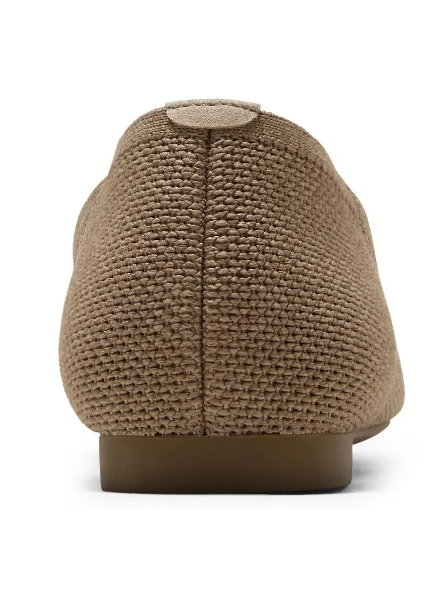 Женские лоферы Silvie Square-Toe Icon VIVAIA, Borwn Taupe Boned — изображение 3 из 5