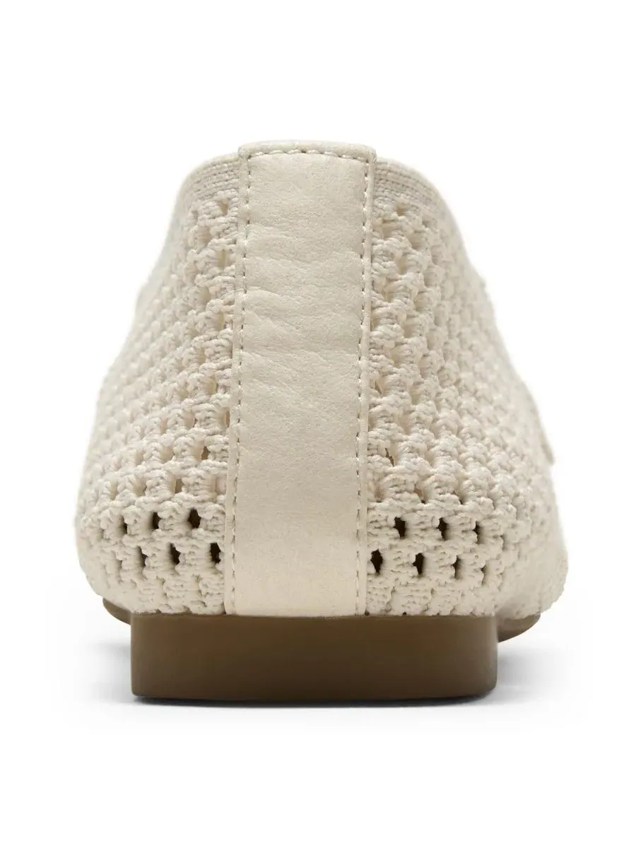 Лоферы женские с квадратным носком Silvie Square-Toe Icon VIVAIA, Pale Apricot Mesh — изображение 3 из 5