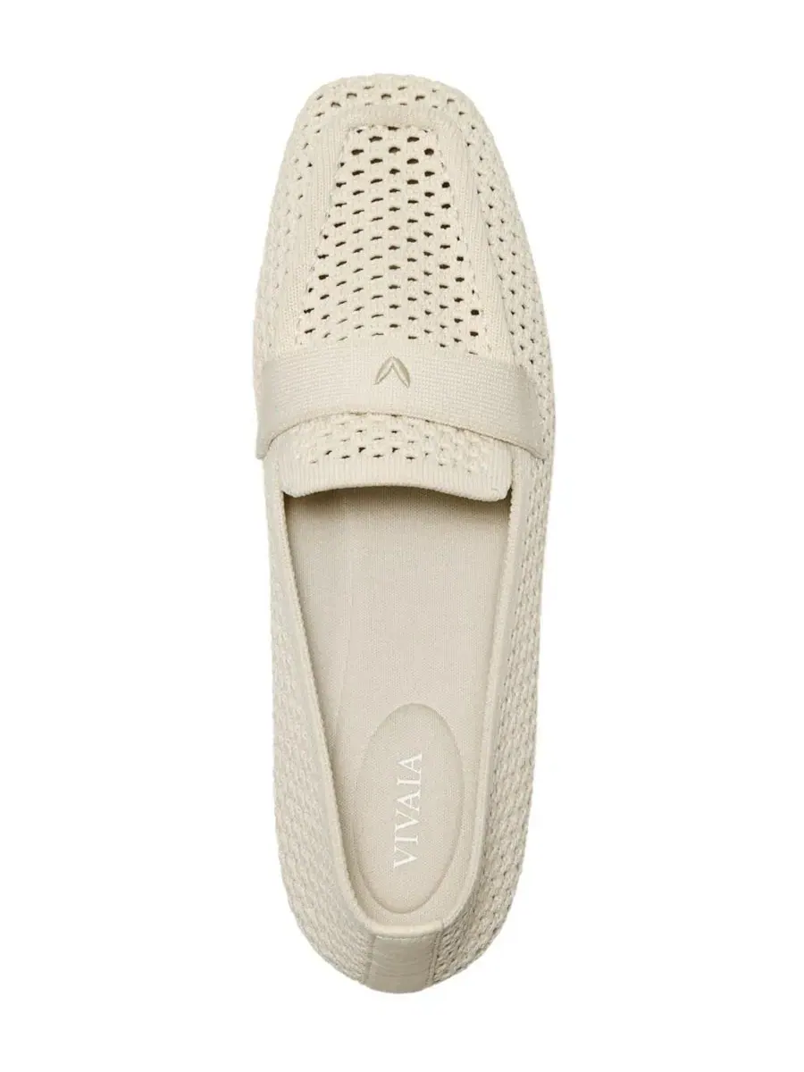Лоферы женские с квадратным носком Silvie Square-Toe Icon VIVAIA, Pale Apricot Mesh — изображение 4 из 5