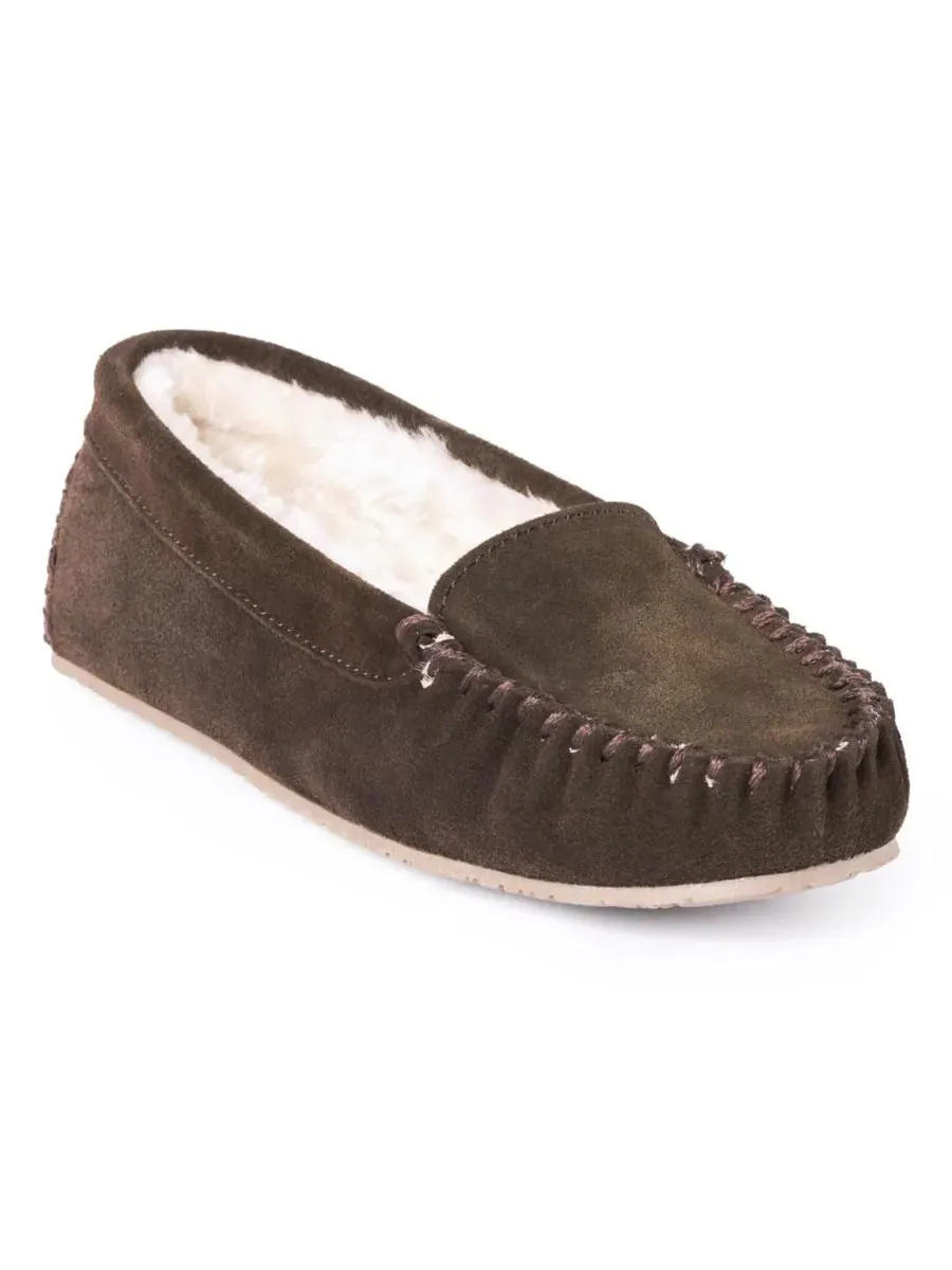 Женские тапочки из замши Venetian с подкладкой из искусственного меха Minnetonka