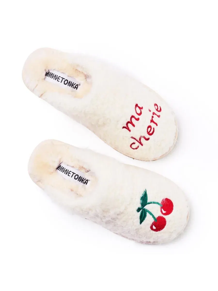 Женские домашние тапочки Chesney Hi с приподнятой подошвой Minnetonka — изображение 3 из 7, кремовый