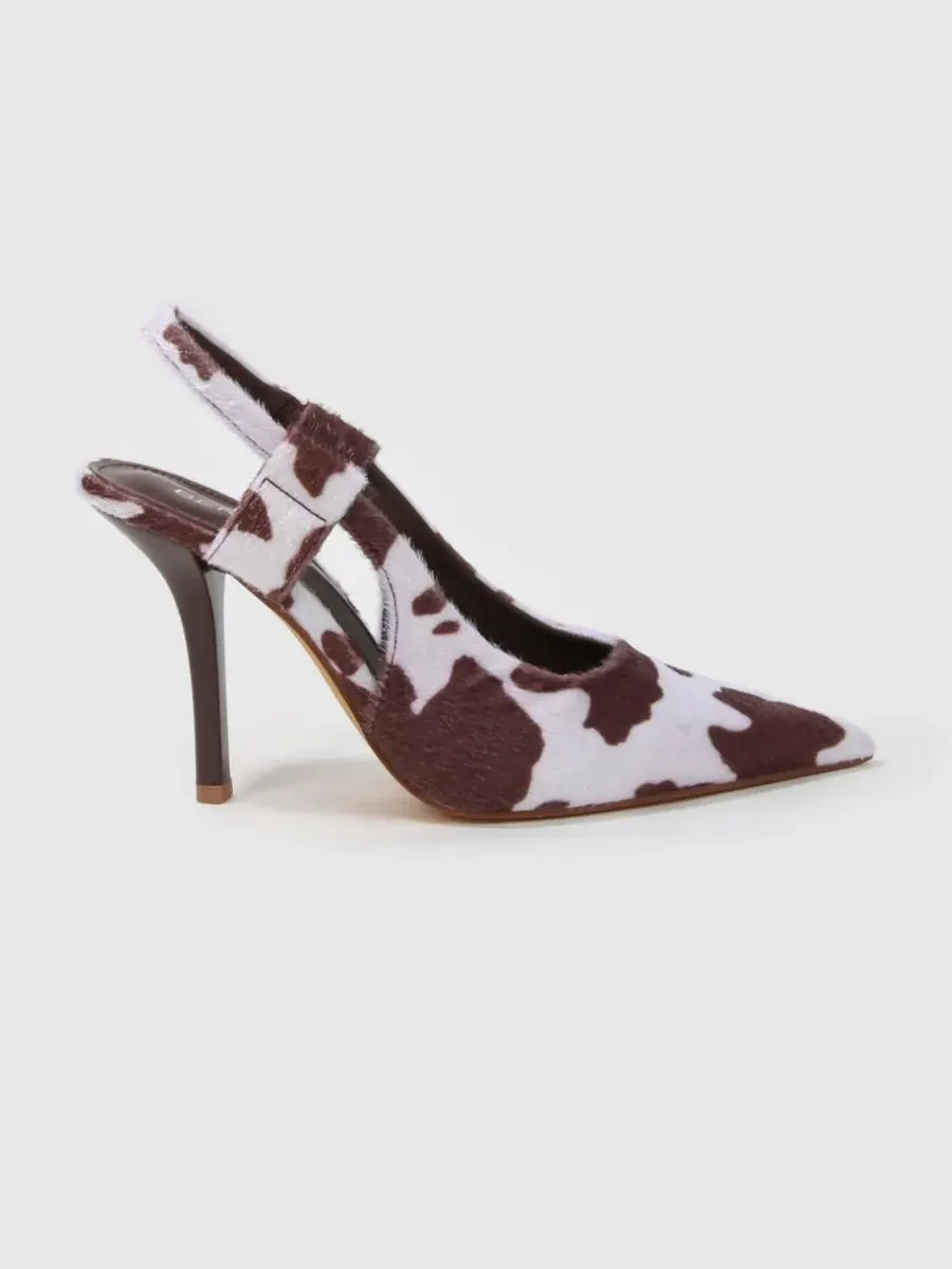 Женские туфли-лодочки Euphemie из микрофибры и замши с открытой пяткой BERNESS, Cow — изображение 2 из 4