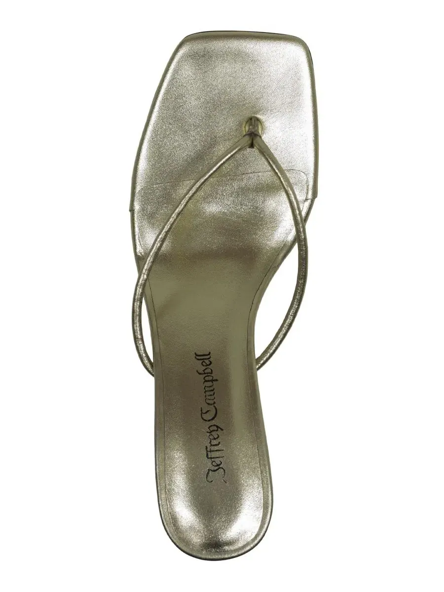 Женские сандалии на танкетке Jeffery Campbell Simplicity Jeffrey Campbell — изображение 4 из 5, золотистый металлик