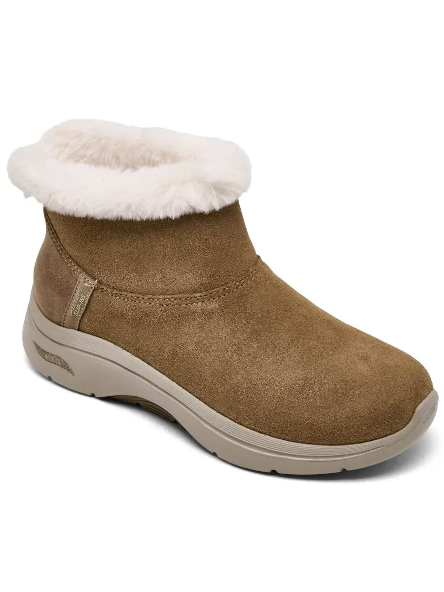 Женские ботинки-челси на шнуровке с мехом Skechers GO WALK Arch Fit 2.0 Cozy Stride