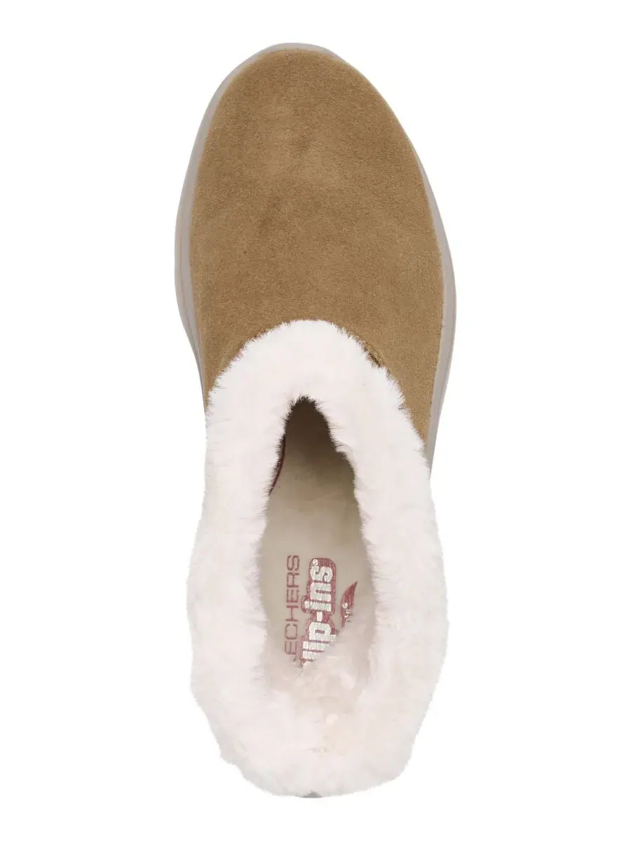 Женские ботинки-челси на шнуровке с мехом Skechers GO WALK Arch Fit 2.0 Cozy Stride — изображение 5 из 6, орех