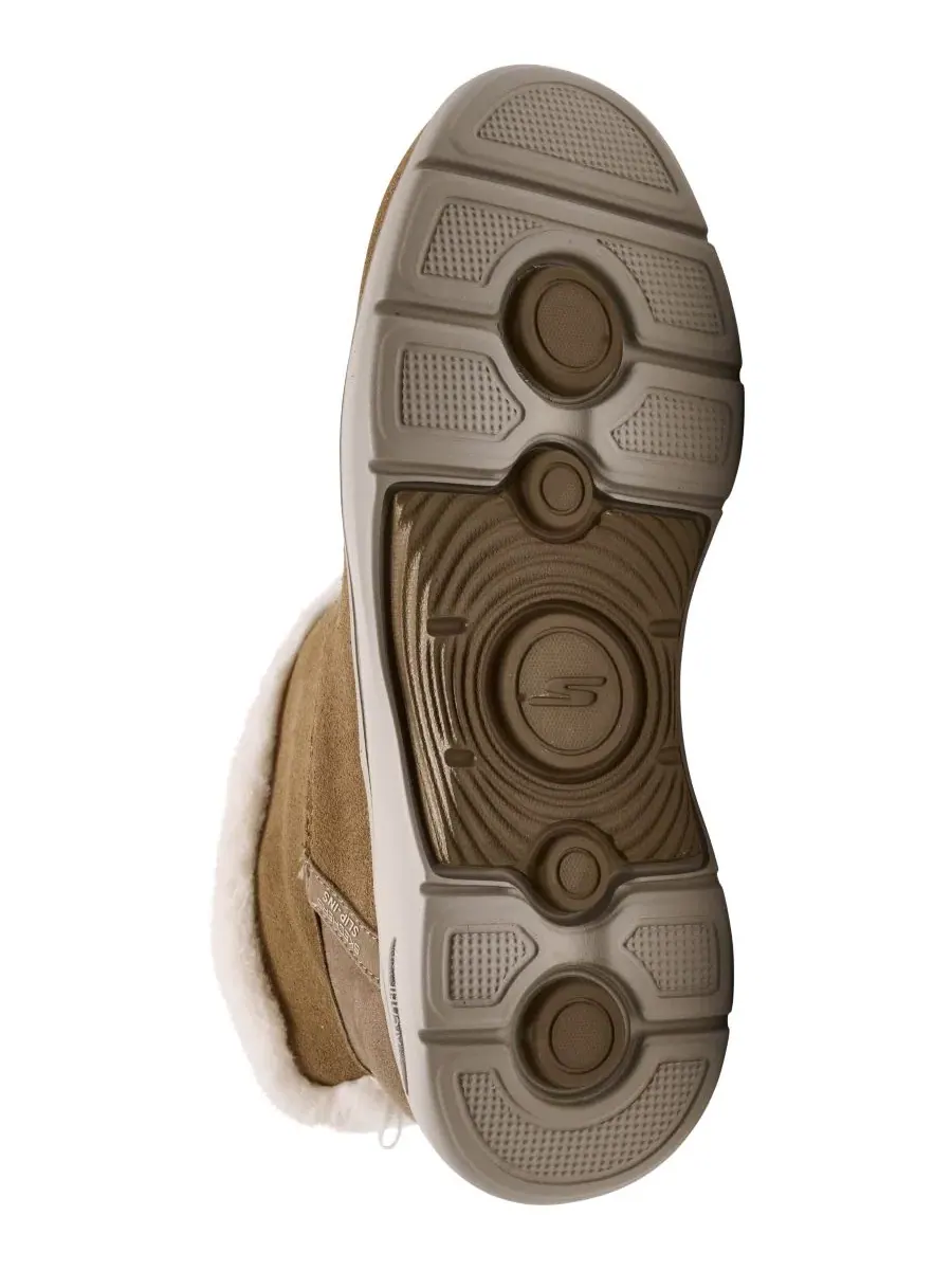 Женские ботинки-челси на шнуровке с мехом Skechers GO WALK Arch Fit 2.0 Cozy Stride — изображение 6 из 6, орех