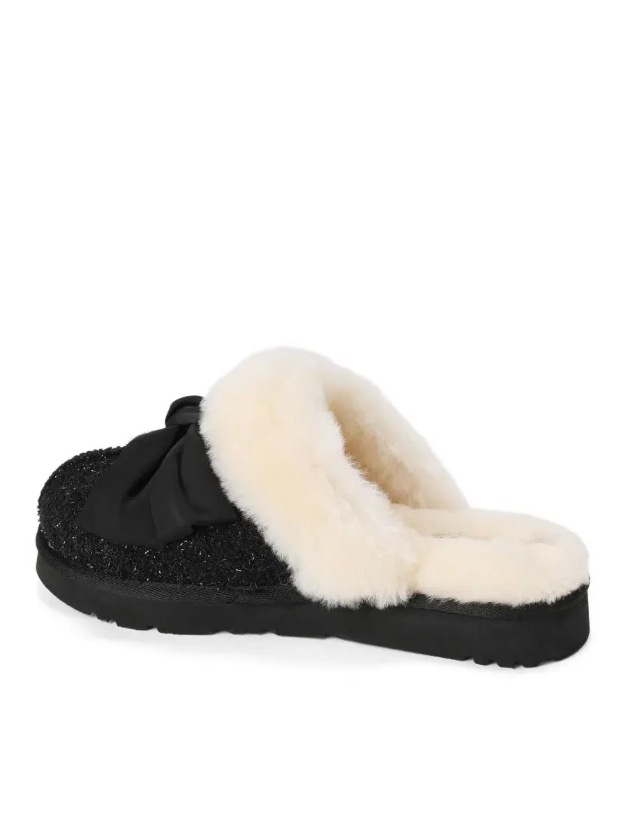 Домашние тапочки-мюли Fireside by Sydney Dream Bow Dearfoams — изображение 6 из 7, черный