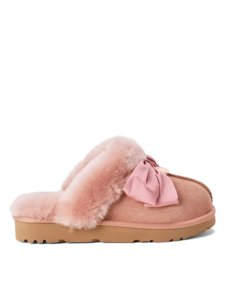 Женские тапочки-шлепанцы Fireside by Sydney Dream Bow Scuff Dearfoams — изображение 2 из 7, розовый
