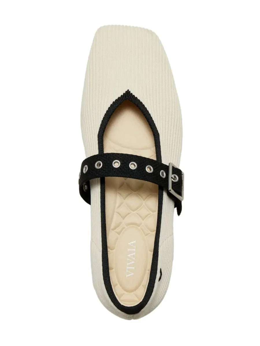 Туфли-лодочки Myriel Square-Toe Margot Mary Jane 3.0 VIVAIA — изображение 4 из 5, бежевый