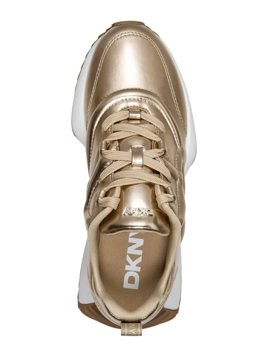 Кроссовки на шнуровке DKNY Nix Lace-Up Sneaker — изображение 4 из 5, шампань