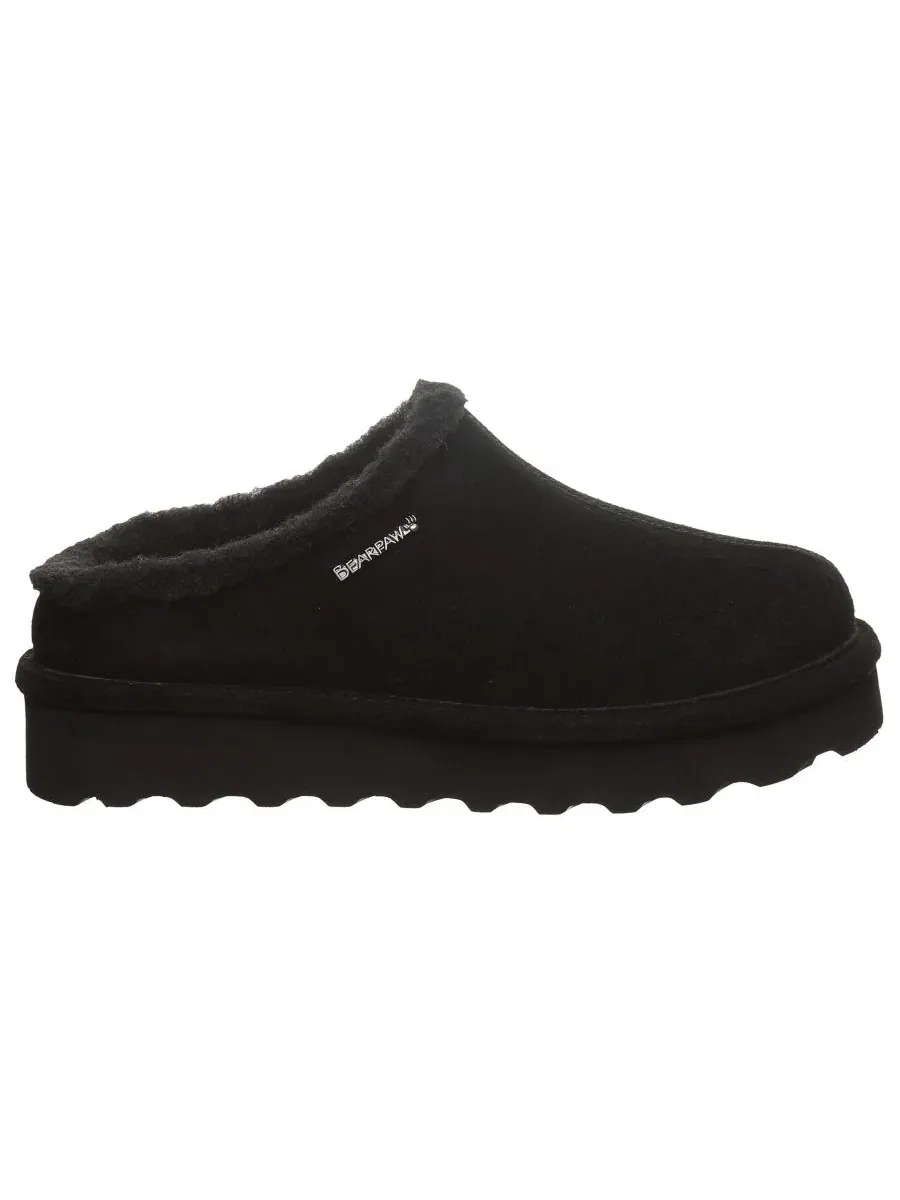 Мюли-клоги из замши на платформе Izzy Platform Suede Slip-On Clogs BEARPAW — изображение 2 из 8, черный