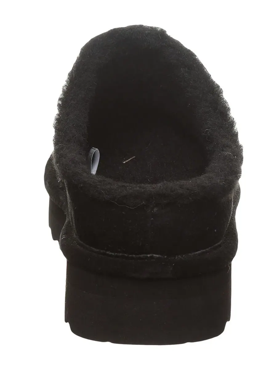 Мюли-клоги из замши на платформе Izzy Platform Suede Slip-On Clogs BEARPAW — изображение 3 из 8, черный