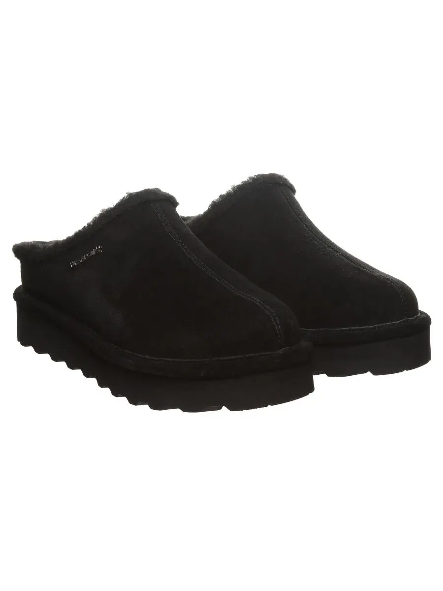 Мюли-клоги из замши на платформе Izzy Platform Suede Slip-On Clogs BEARPAW — изображение 6 из 8, черный