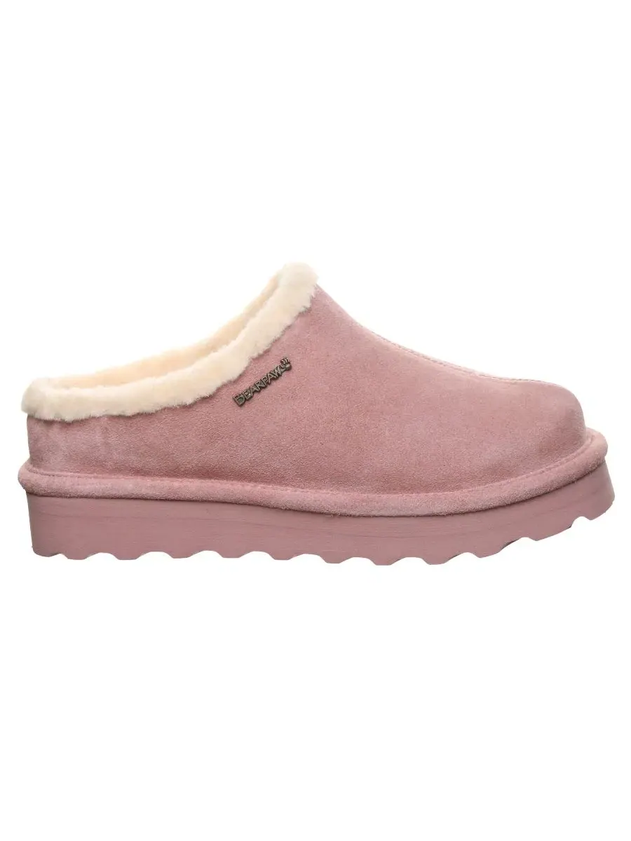 Женские мюли-клоги на платформе из замши Izzy Platform Suede Slip-On Clogs BEARPAW — изображение 2 из 8, розовый