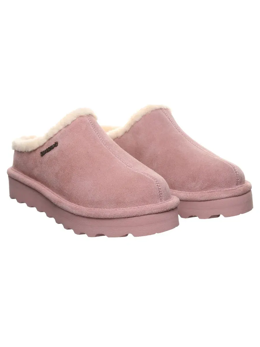 Женские мюли-клоги на платформе из замши Izzy Platform Suede Slip-On Clogs BEARPAW — изображение 8 из 8, розовый
