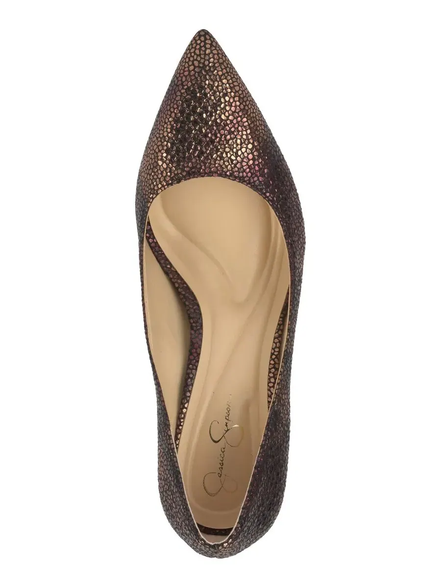 Туфли Voemi на каблуке Jessica Simpson, Bronze Metallic Speckled Snake — изображение 4 из 5