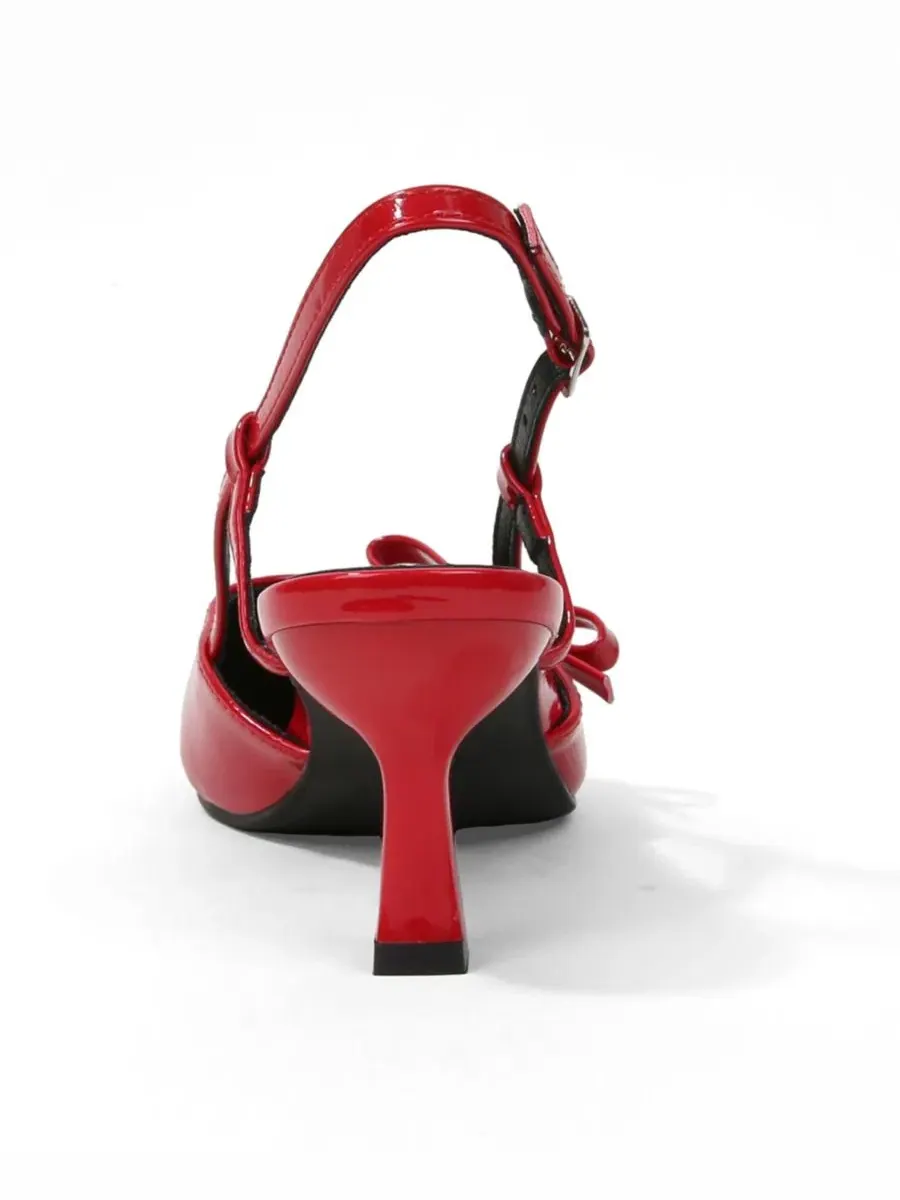 Туфли на каблуке с бантом Cornelia BERNESS — изображение 3 из 6, красный