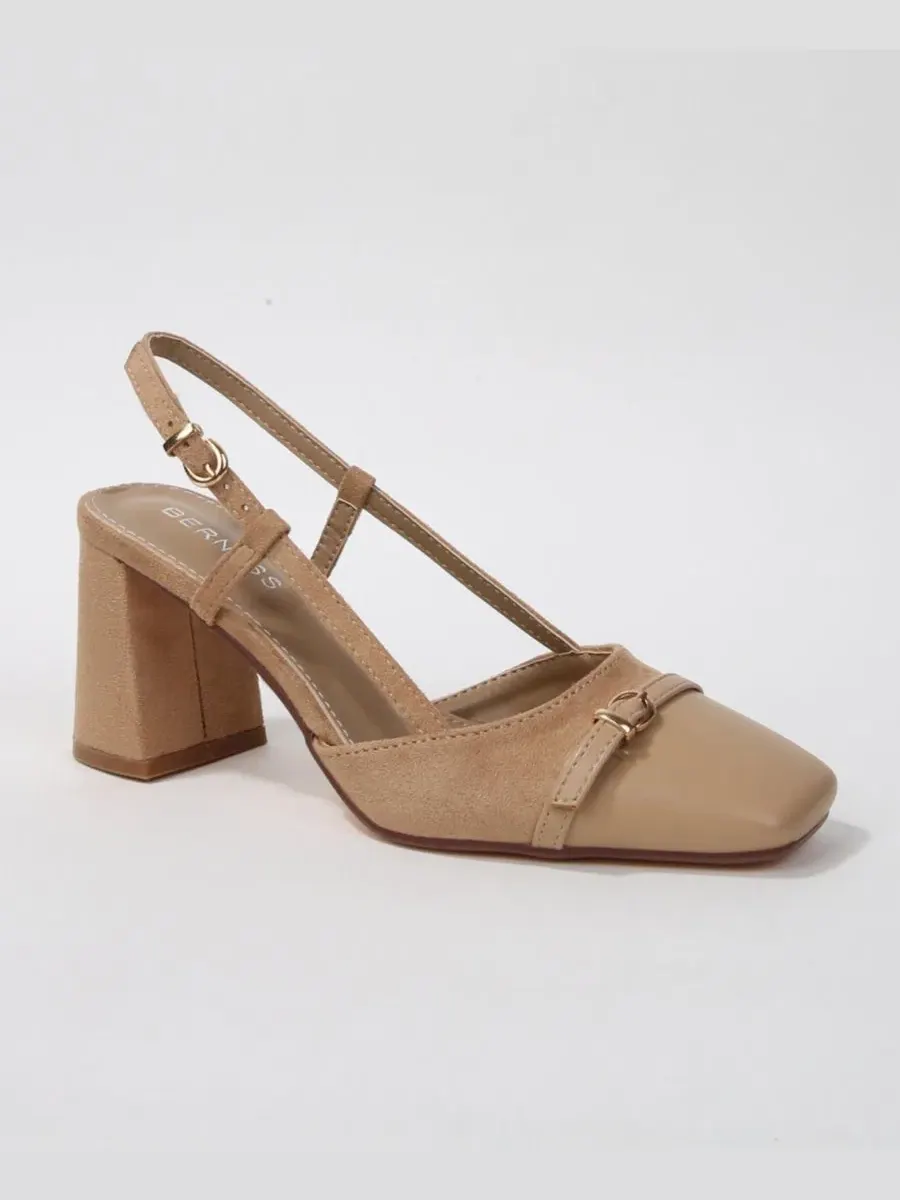Туфли-слингбэки с мысом-кап и пряжкой Geena Toe Cap Slingback BERNESS