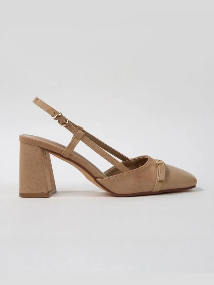 Туфли-слингбэки с мысом-кап и пряжкой Geena Toe Cap Slingback BERNESS — изображение 2 из 5, бежевый