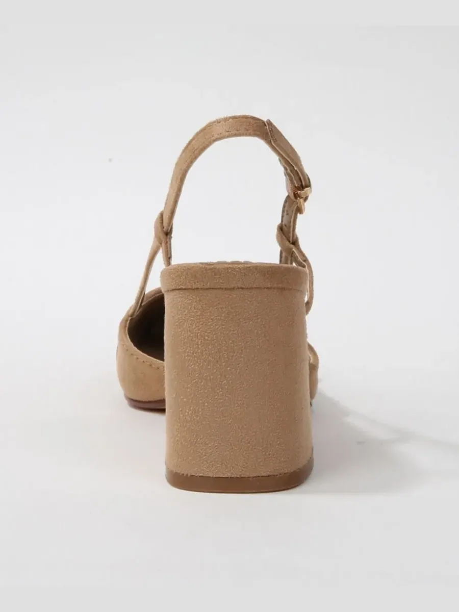 Туфли-слингбэки с мысом-кап и пряжкой Geena Toe Cap Slingback BERNESS — изображение 3 из 5, бежевый