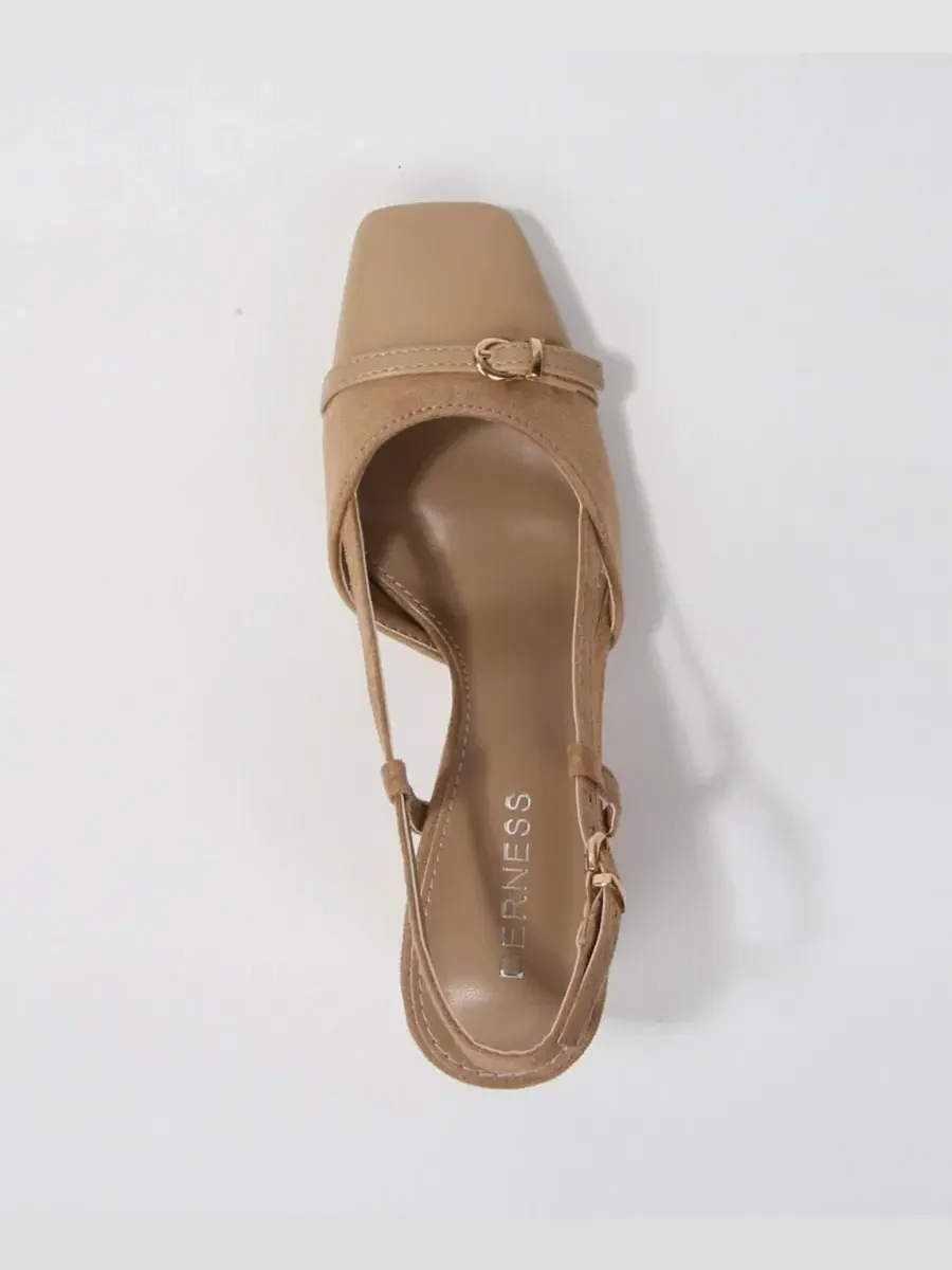Туфли-слингбэки с мысом-кап и пряжкой Geena Toe Cap Slingback BERNESS — изображение 4 из 5, бежевый