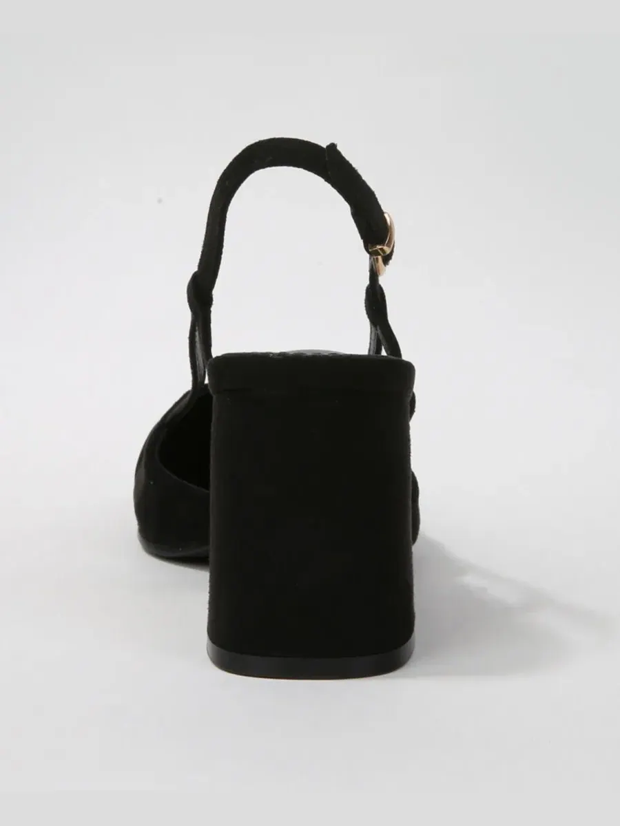 Туфли на каблуке Geena Toe Cap Slingback with Buckle Accent BERNESS — изображение 3 из 5, черный