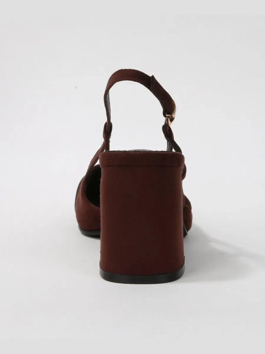 Туфли-слингбэки с мыском Geena Toe Cap BERNESS — изображение 3 из 5, коричневый
