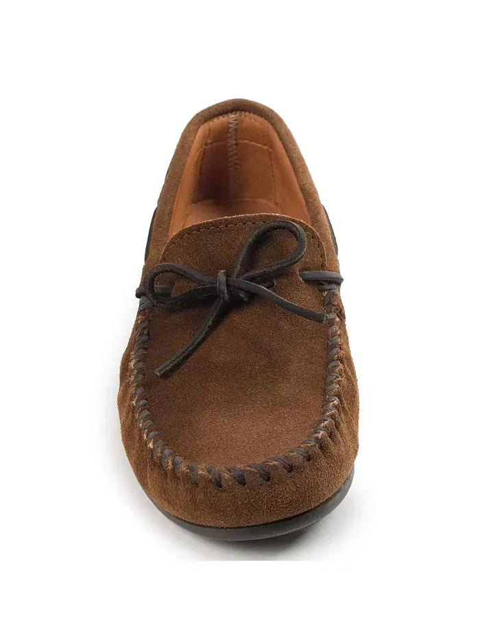 Мужские замшевые классические мокасины Moc Loafers Minnetonka — изображение 2 из 6, коричневый
