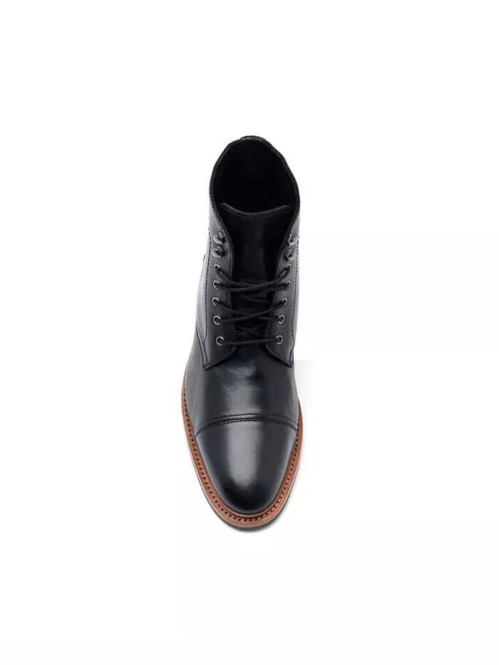 Мужские прочные ботинки Ranveer Cap-Toe Rugged 6 дюймов со шнуровкой Anthony Veer — изображение 4 из 5, черный