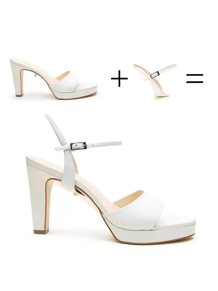 Сандалии Women's Amal Customizable Bridal Platform Alterre — изображение 3 из 6, белый