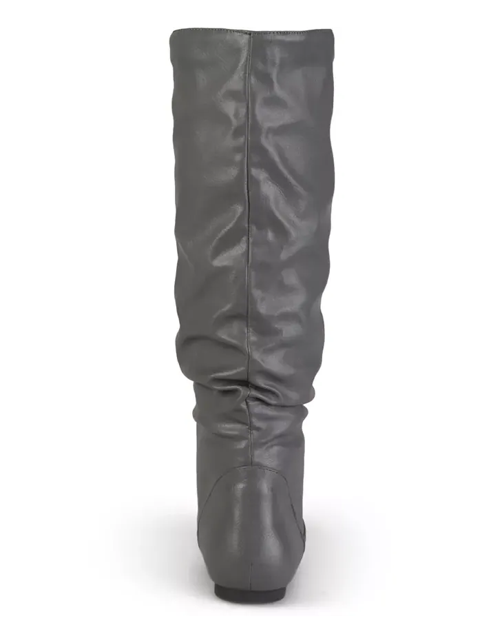 Женские сапоги Jayne Extra Wide Calf Slouchy до колена с широким голенищем Journee Collection — изображение 3 из 5, серый