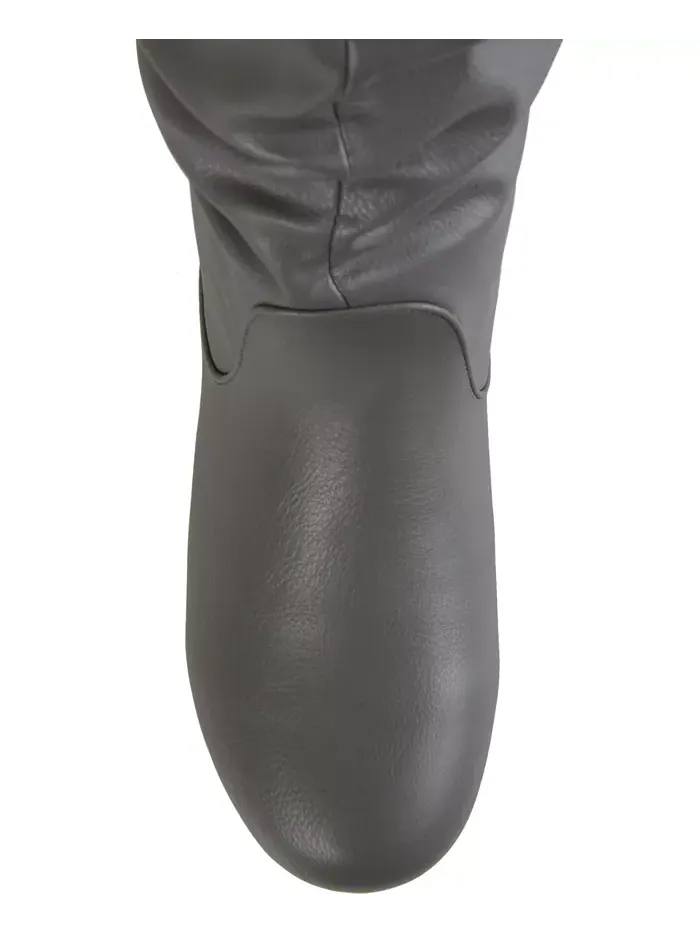 Женские сапоги Jayne Extra Wide Calf Slouchy до колена с широким голенищем Journee Collection — изображение 4 из 5, серый