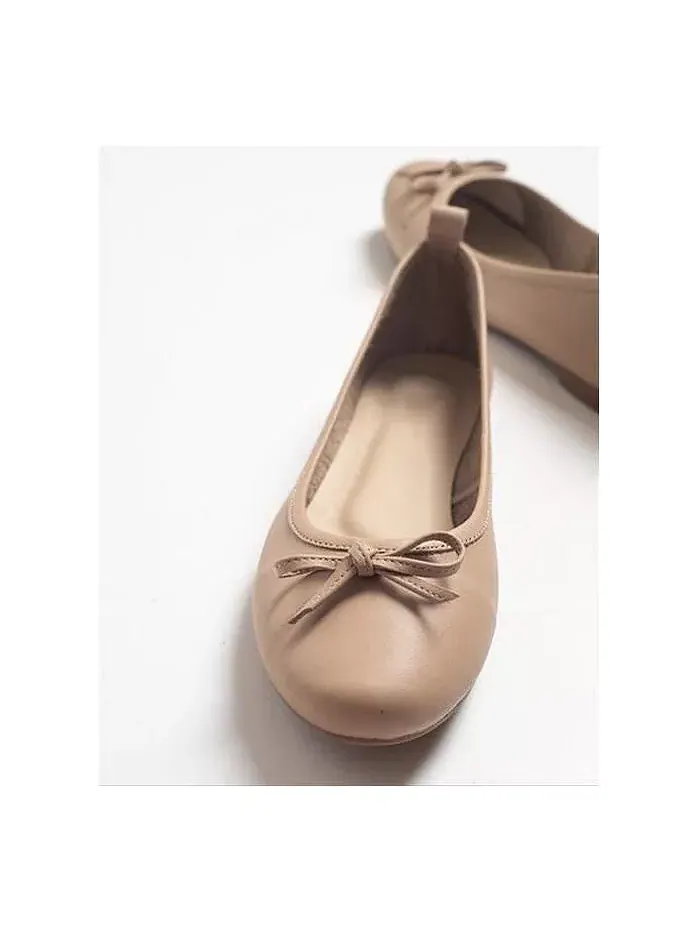 Балетки Florence из кожи Forever & Always Shoes — изображение 1 из 9, кремовый бежевый