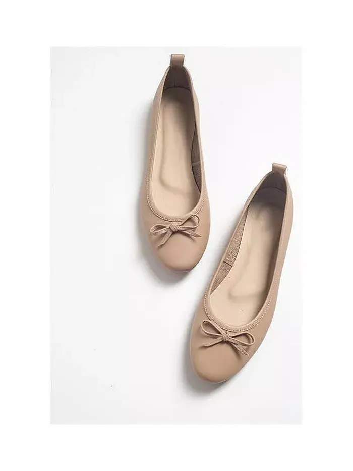 Балетки Florence из кожи Forever & Always Shoes — изображение 3 из 9, кремовый бежевый