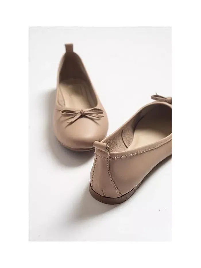 Балетки Florence из кожи Forever & Always Shoes — изображение 6 из 9, кремовый бежевый