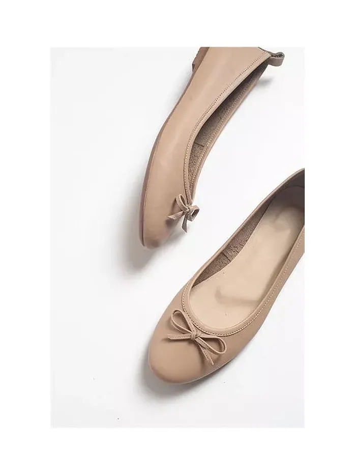 Балетки Florence из кожи Forever & Always Shoes — изображение 8 из 9, кремовый бежевый