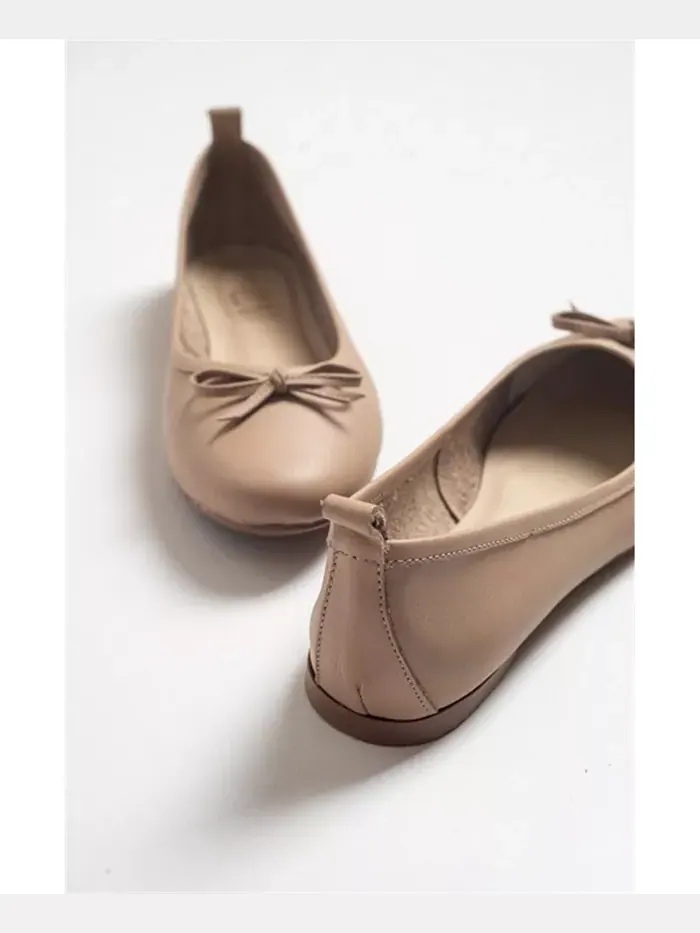 Балетки Florence из кожи Forever & Always Shoes — изображение 9 из 9, кремовый бежевый