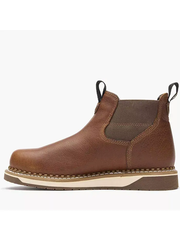 Мужские водонепроницаемые рабочие ботинки Chelsea AMP LT Wedge Georgia Boot — изображение 4 из 7, коричневый