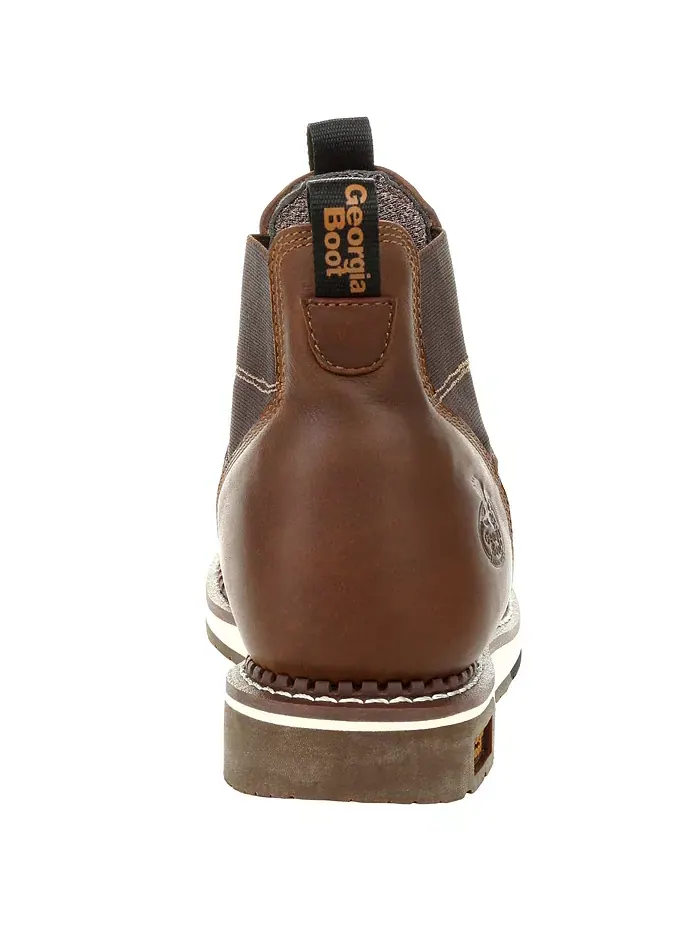 Мужские водонепроницаемые рабочие ботинки Chelsea AMP LT Wedge Georgia Boot — изображение 5 из 7, коричневый