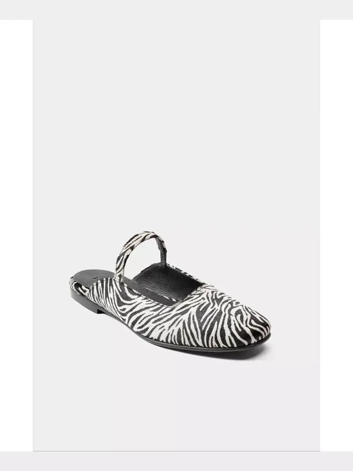 Кожаные балетки Mara Zebra от Dante Dante — мульти