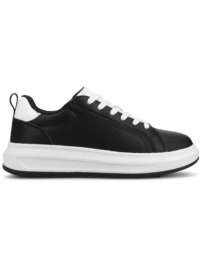 Женские кроссовки Meeya на платформе со шнуровкой Journee Collection — изображение 2 из 6, черный