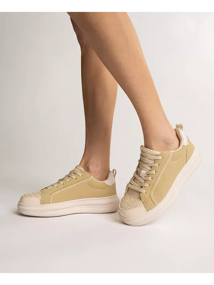 Женские кроссовки Meeya на платформе со шнуровкой Journee Collection — изображение 6 из 6, прозрачный